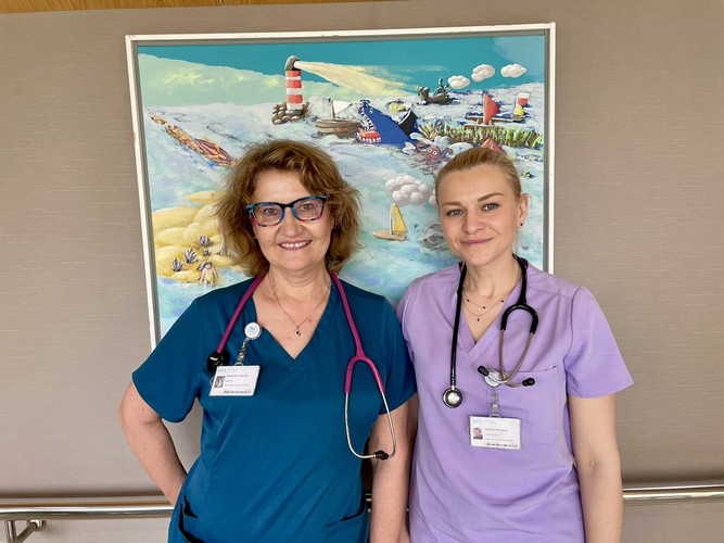 od lewej: dr hab. Ninela Irga-Jaworska i lek. Adrianna Mulewska