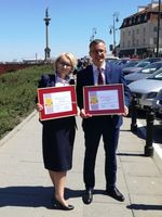 Prof. Marcin Gruchała - Rektor GUMed oraz dr Joanna Śliwińska - Rzecznik Prasowy