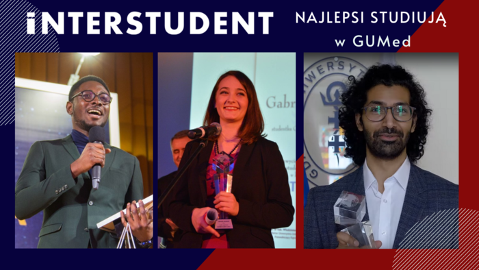 Charles Woode, Gabrielle Karpinsky, Marlon Souza Luis - laureaci konkursu INTERSTUDENT 