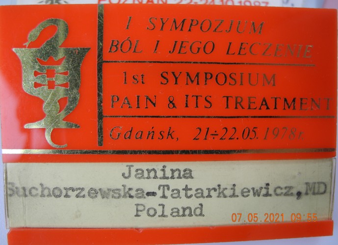 Przypinka prof. Janiny Suchorzewskiej