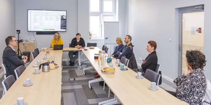 od lewej: prof. Łukasz Balwicki, dr Marlena Robakowska, dr Anna Tyrańska-Fobke, prof. Agnieszka Zimmermann