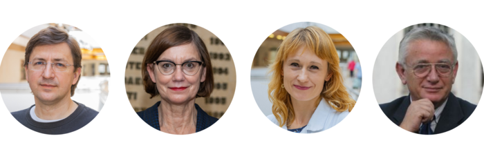 od lewej: prof. Piotr Trzonkowski, dr hab. Maria Bieniaszewska, prof. Natalia Marek-Trzonkowska, prof. Andrzej Hellmann