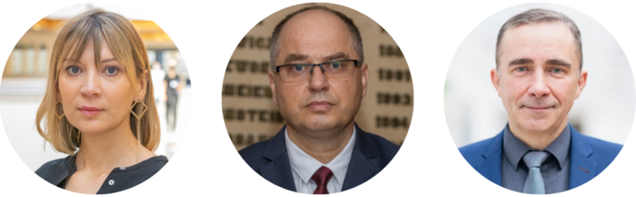 od lewej: prof. Iwona Inkielewicz-Stępniak, prof. Piotr Wąż, prof. Dariusz Wydra
