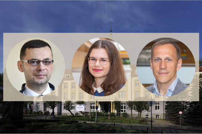 od lewej: dr Krzysztof Sobczak, Julia Lenkiewicz, dr Maciej Walkiewicz